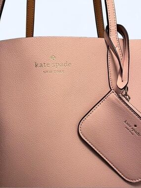 kate spade reversible Blush Pink Leather Tote with Pouch